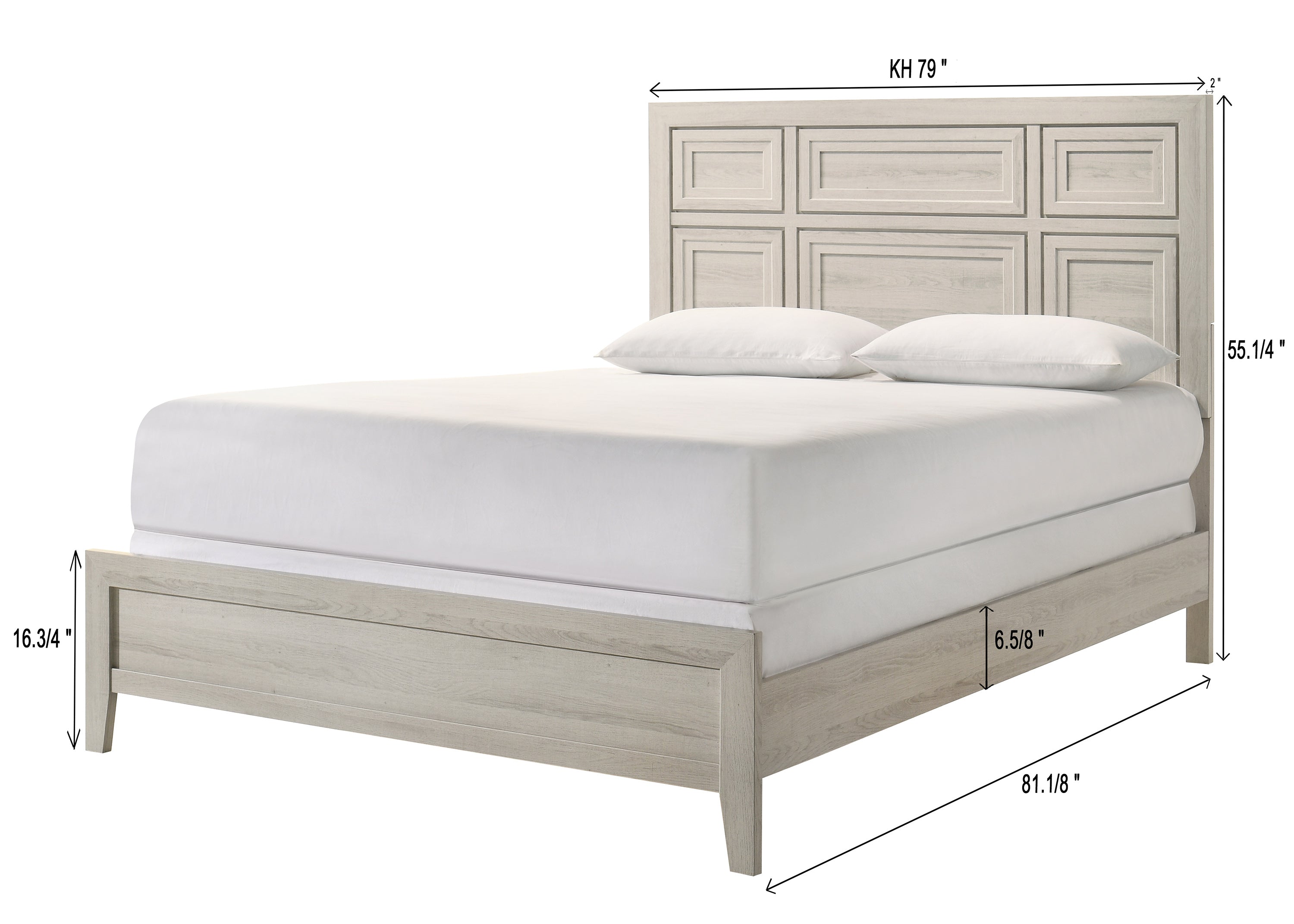 Lorraine Antique White Panel Bedroom Set