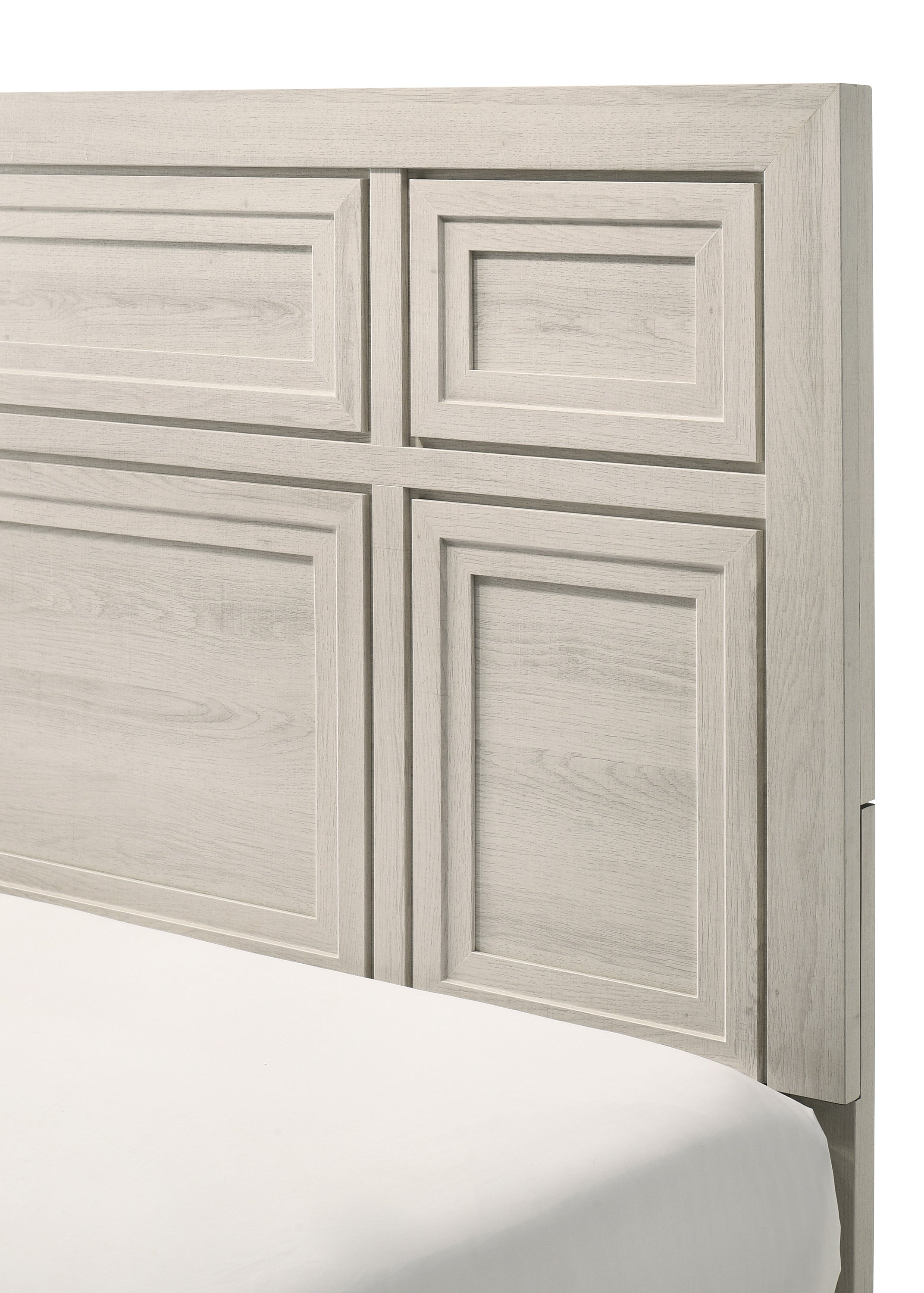 Lorraine Antique White King Panel Bed