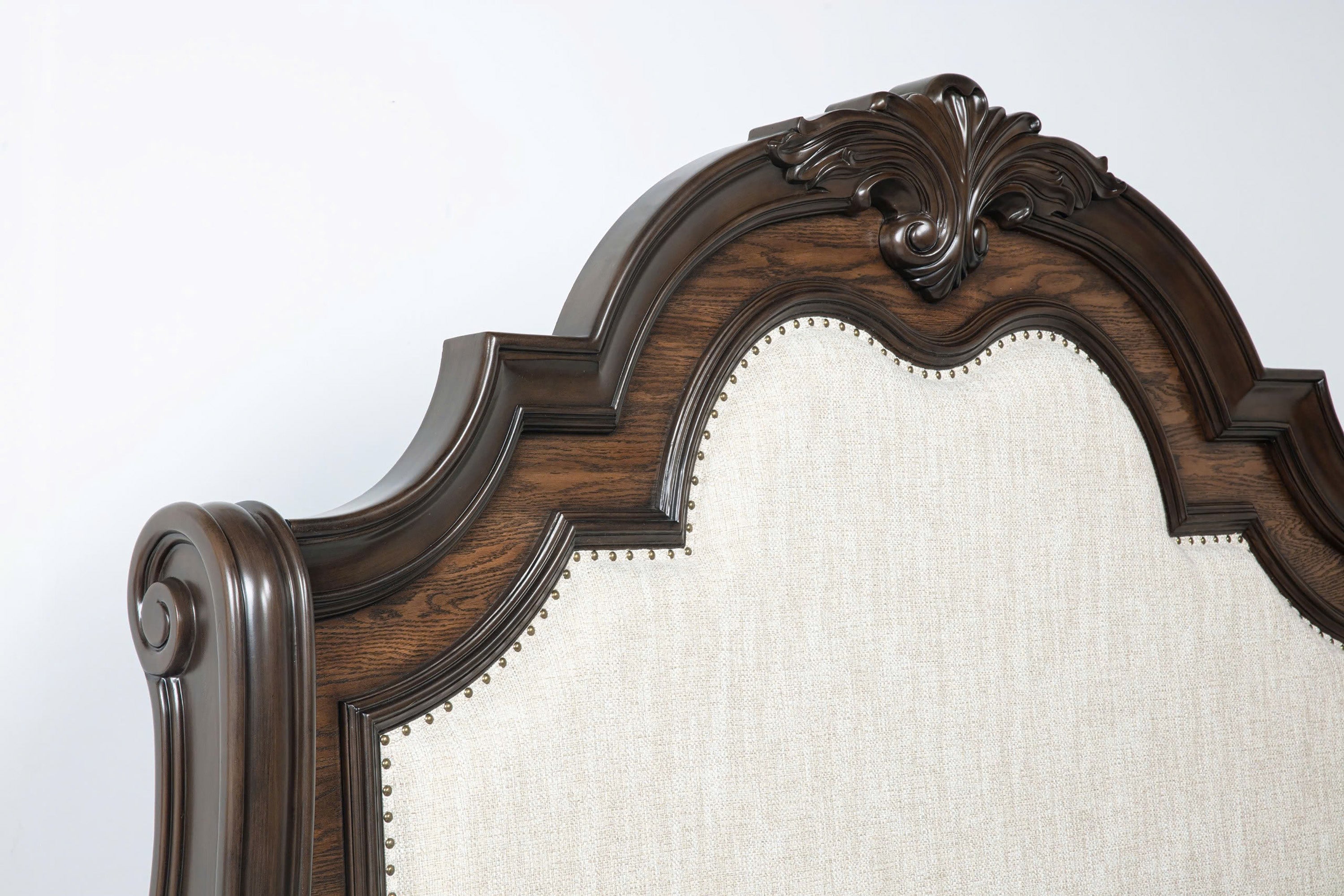 Ludwig Brown Queen Upholstered Panel Bed