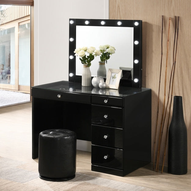 MORGAN VANITY SET BLACK Smyrna Furniture Outlet