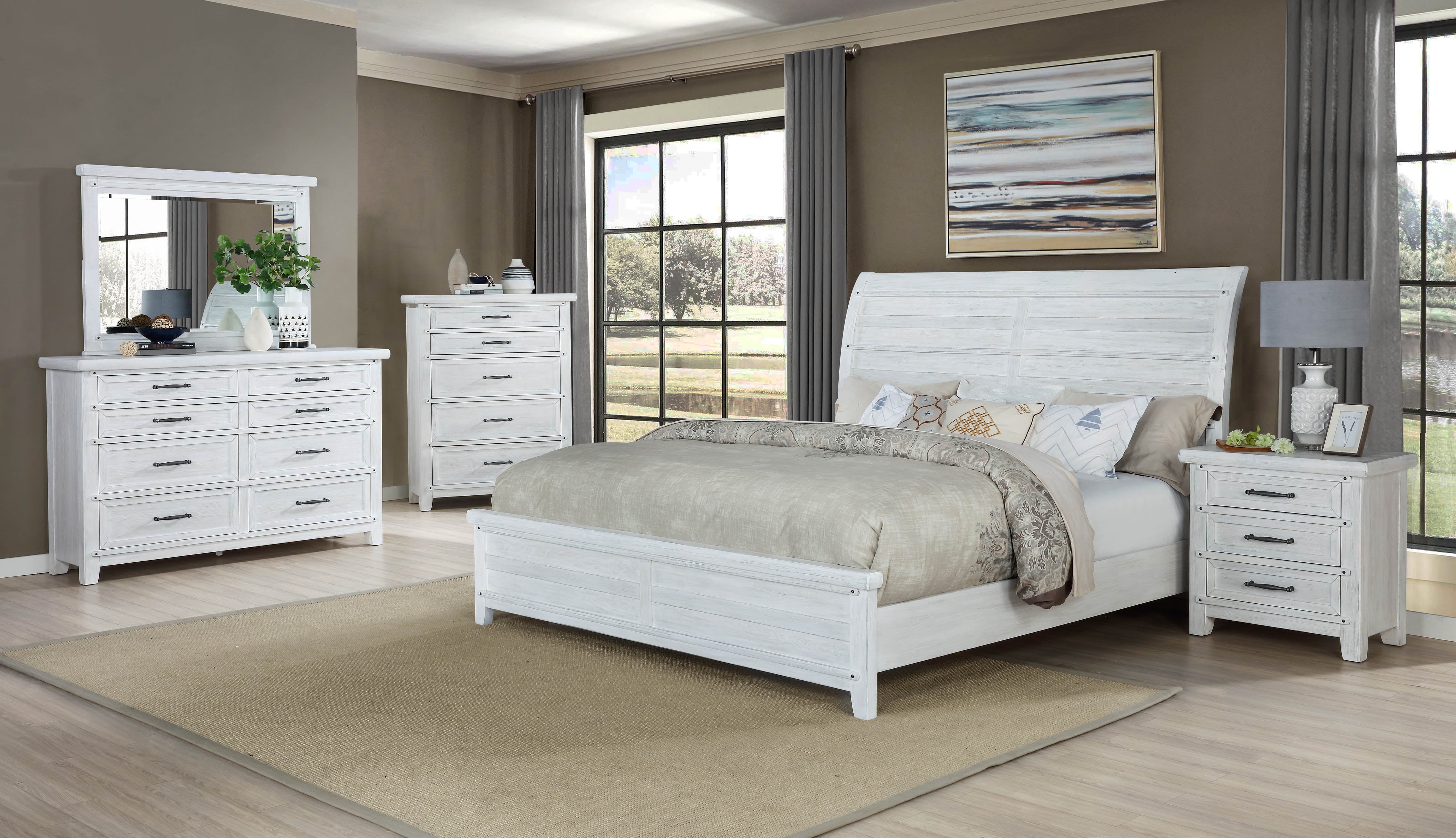 Maybelle White Bedroom Mirror (Mirror Only)