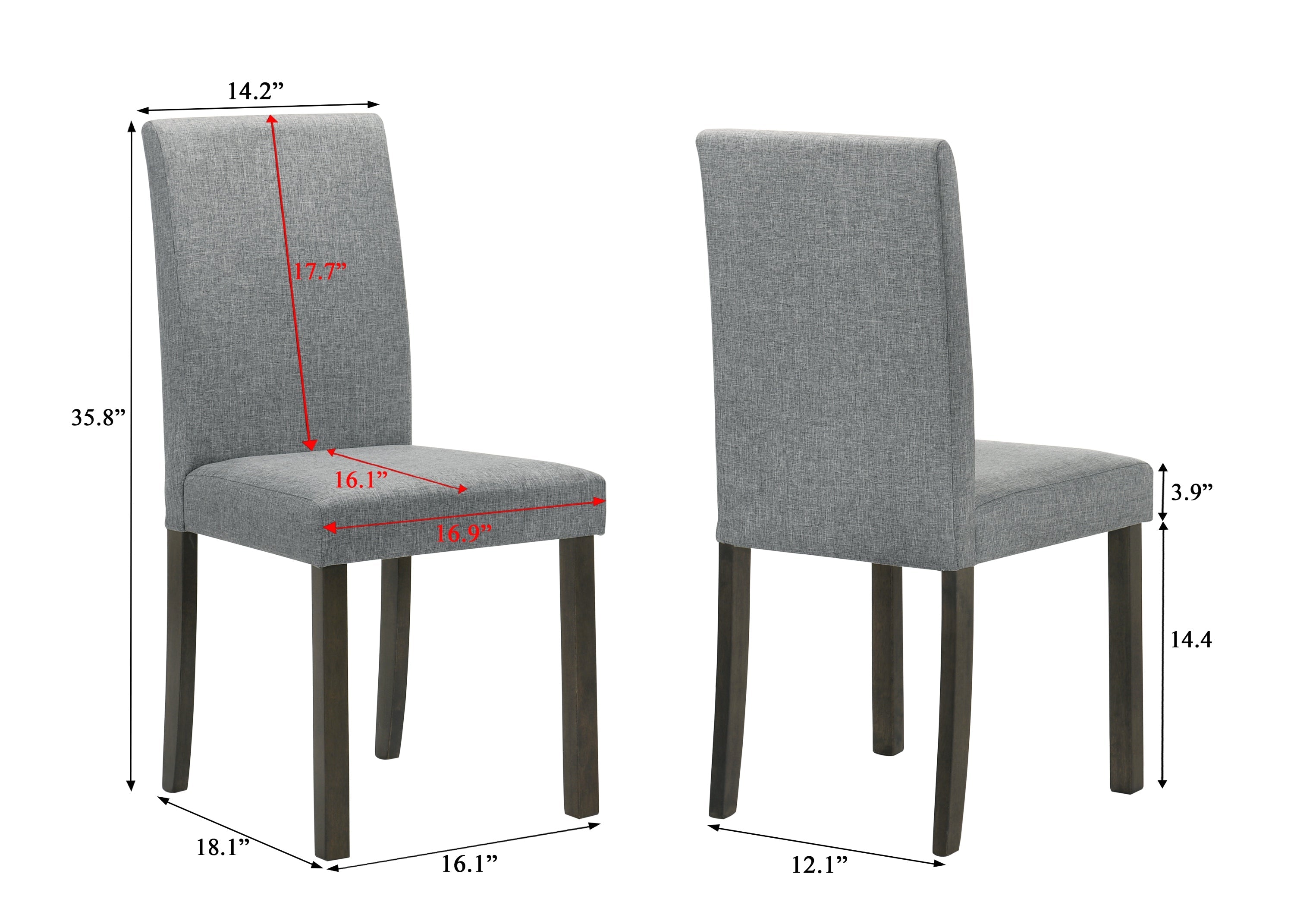 Melshire Gray Dining Side Chair, Set of 2
