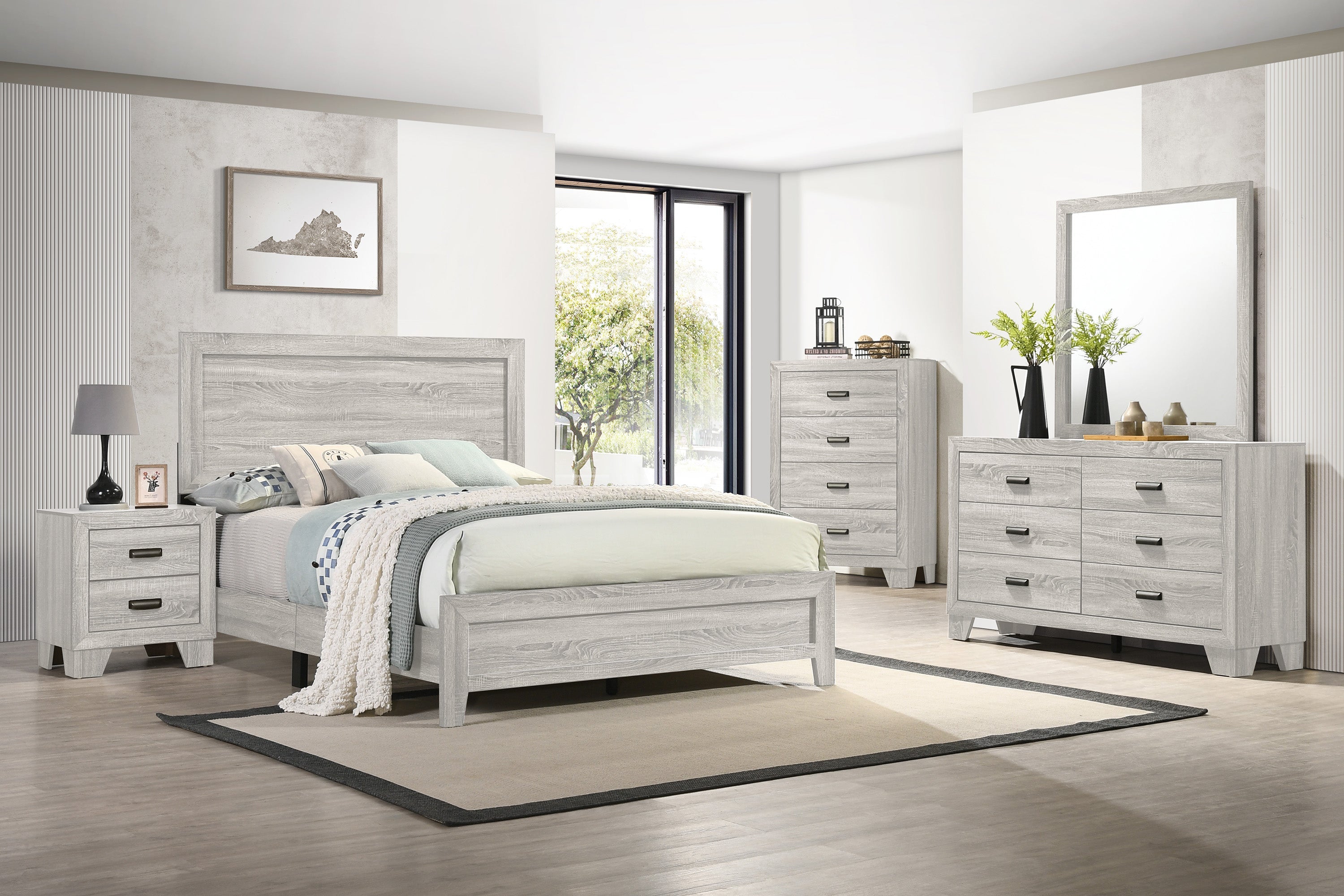 Millie Whitewash Panel Youth Bedroom Set