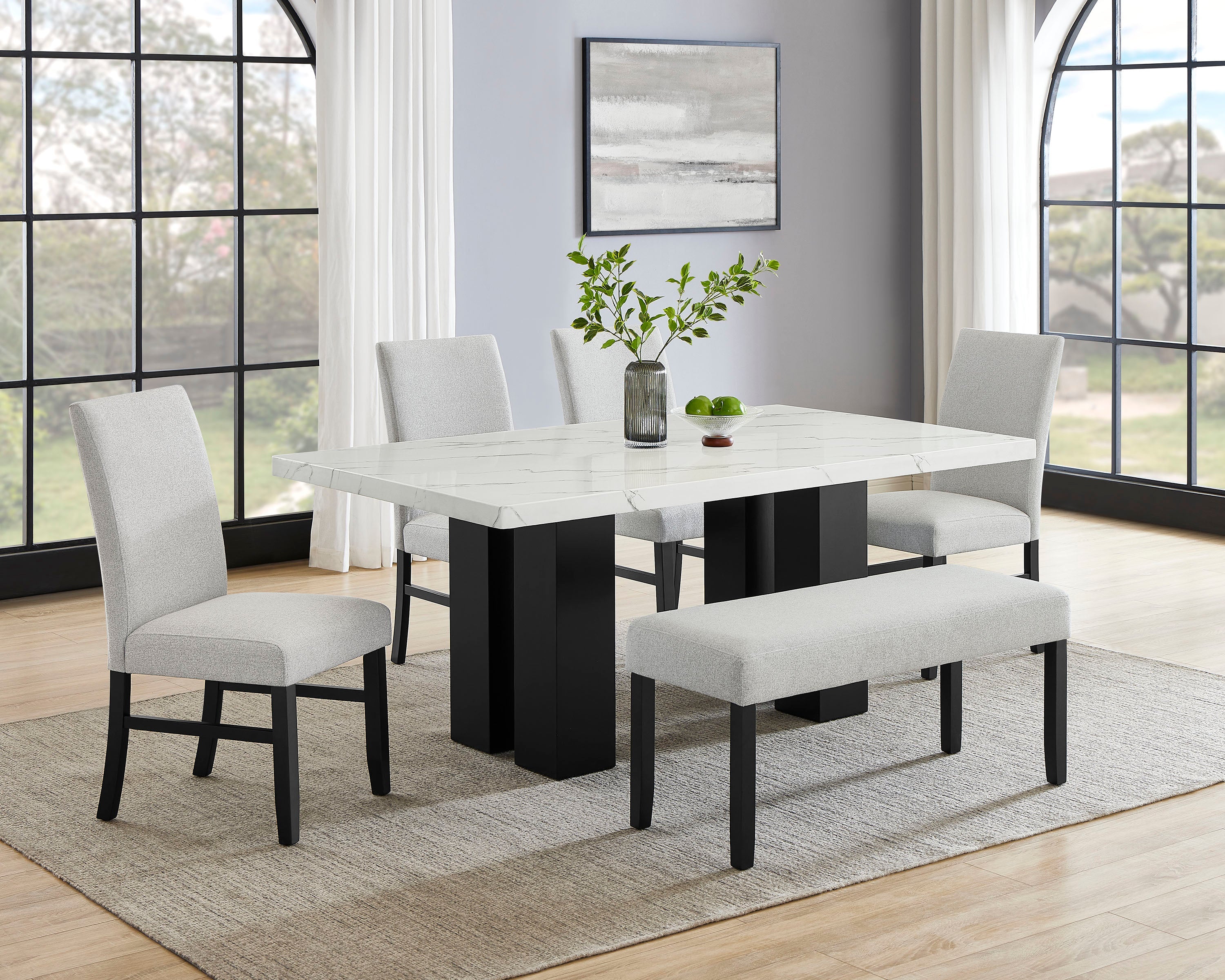 Parkside Gray/Black Dining Table
