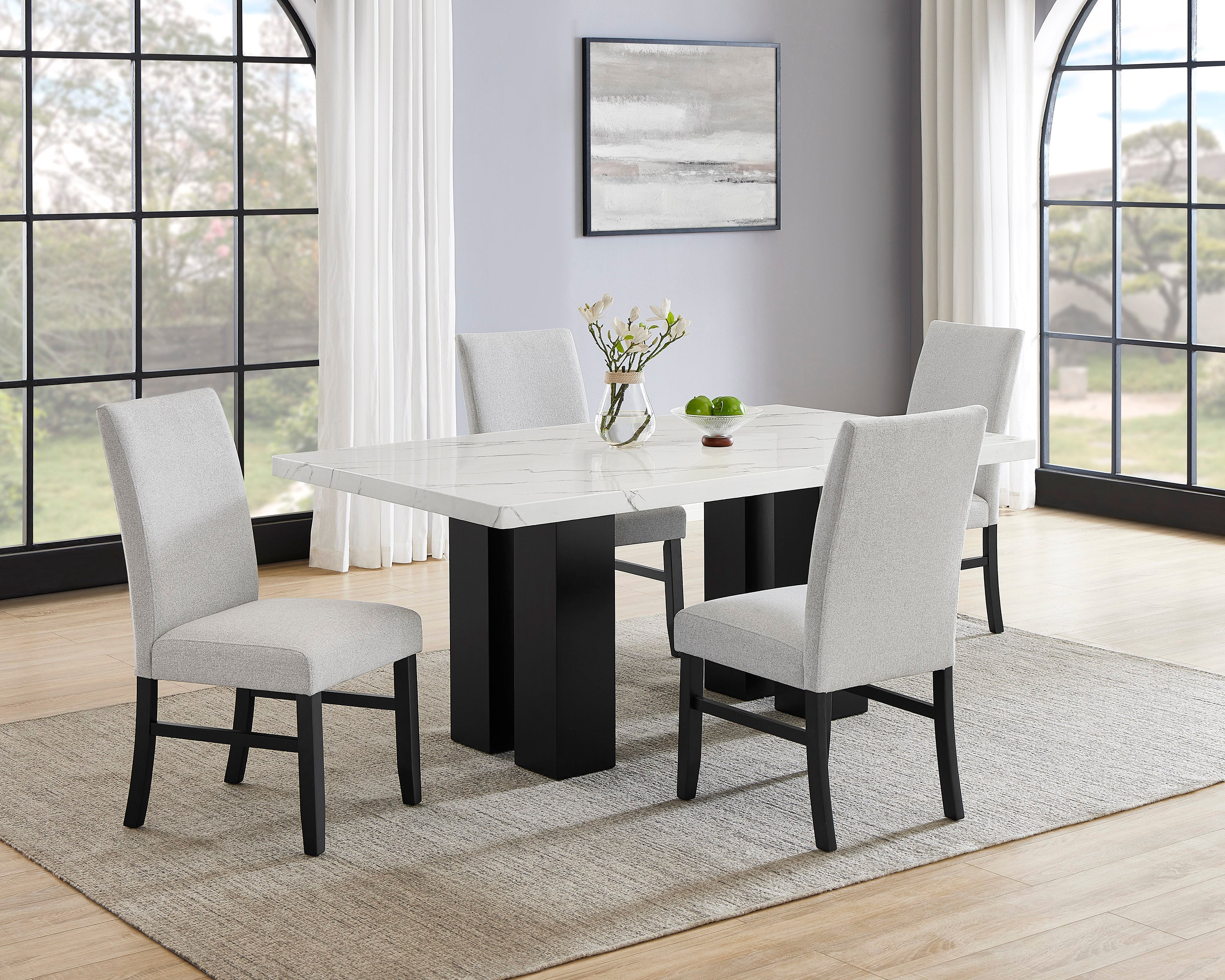 Parkside Gray/Black Dining Table