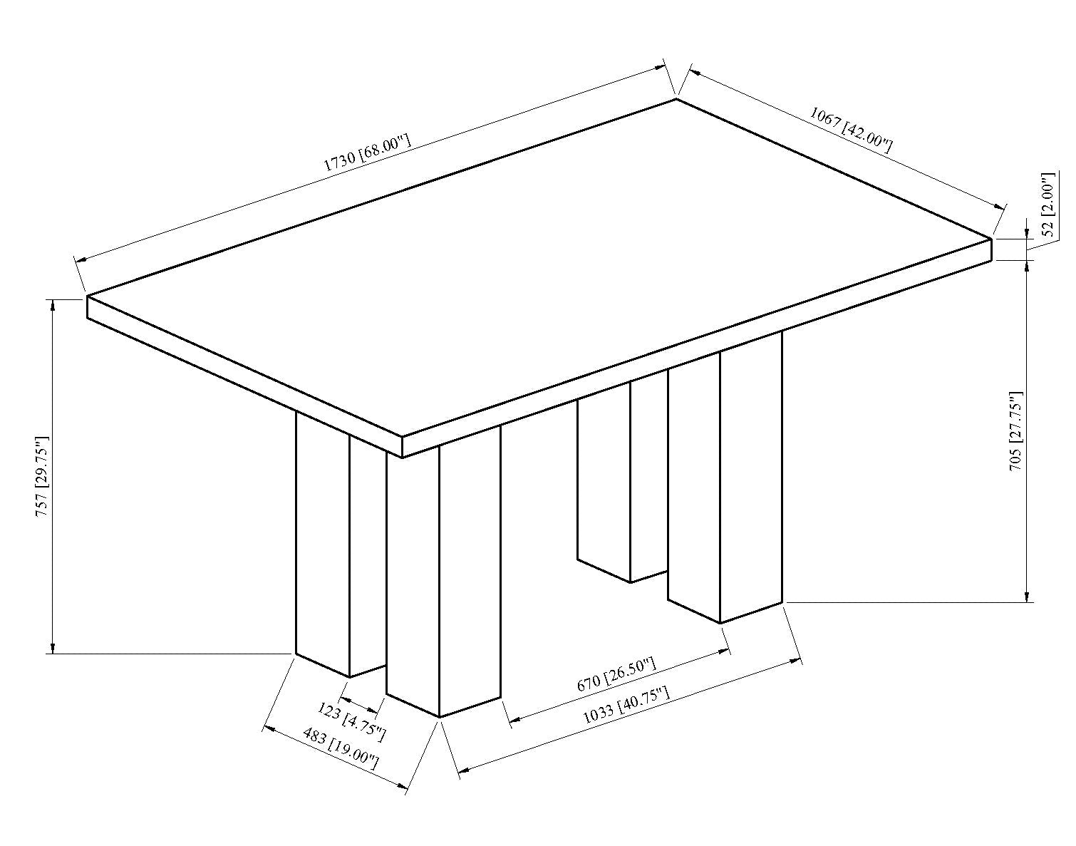 Parkside Gray/Black Dining Table