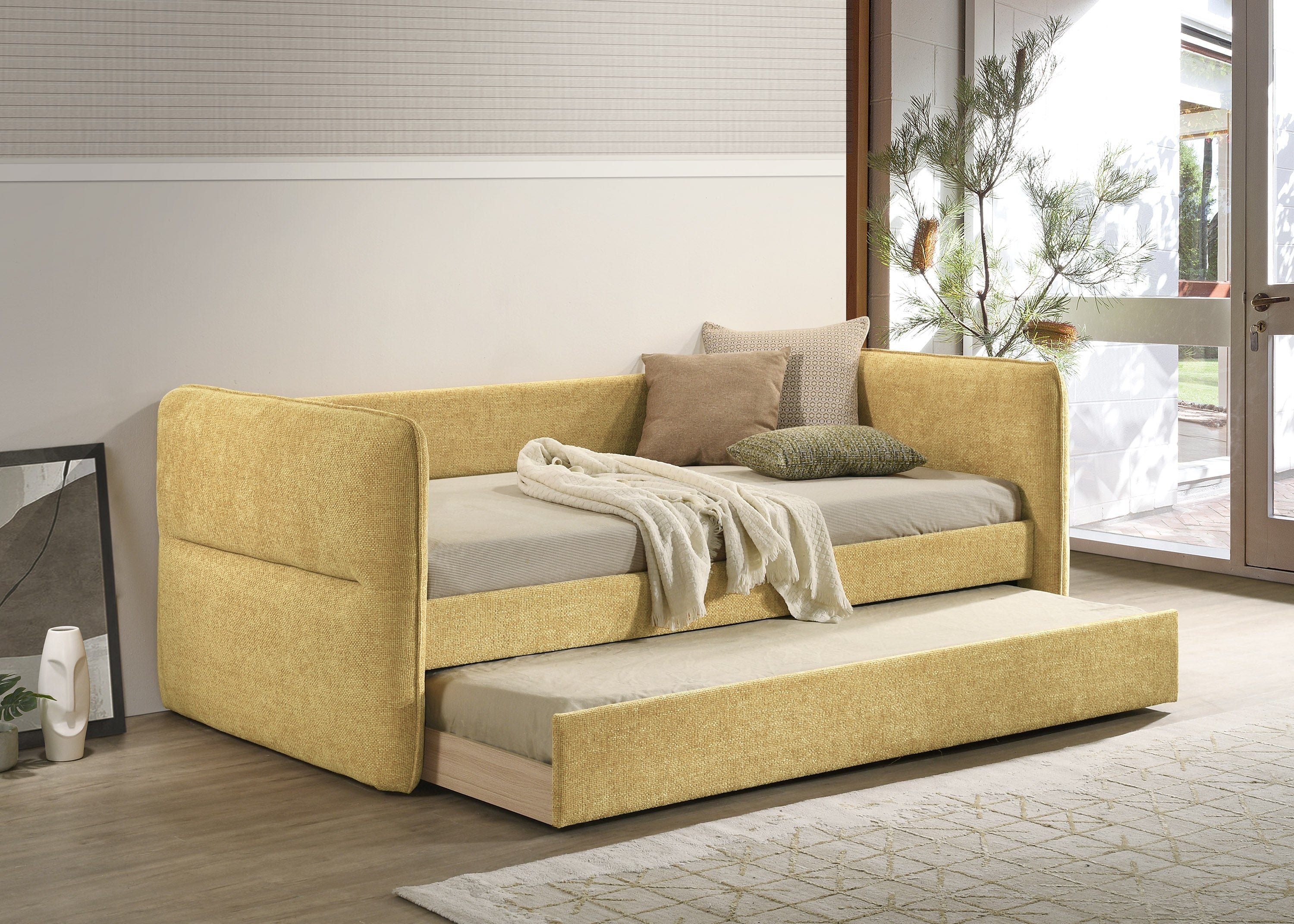 Philipa Gold Daybed with Trundle