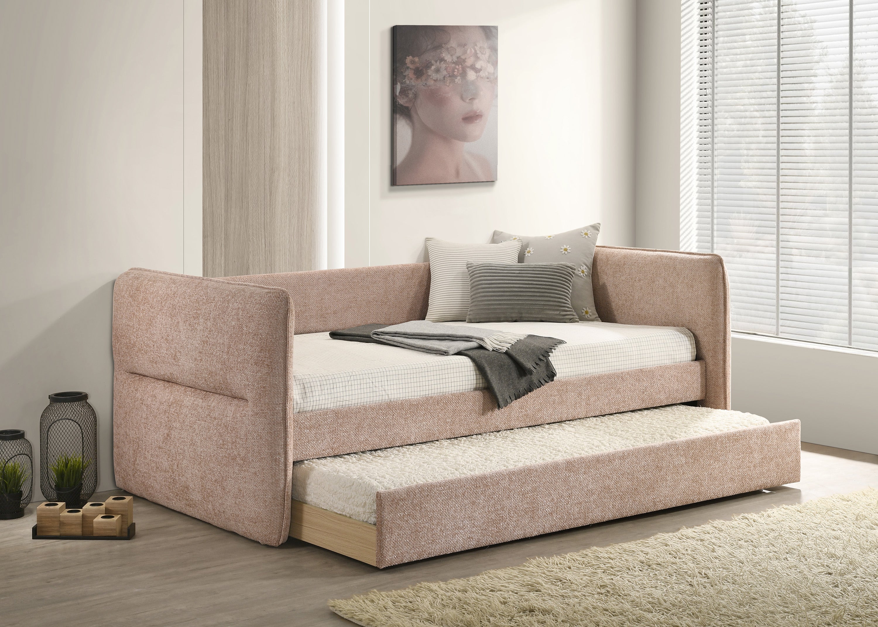 Philipa Mauve Daybed with Trundle
