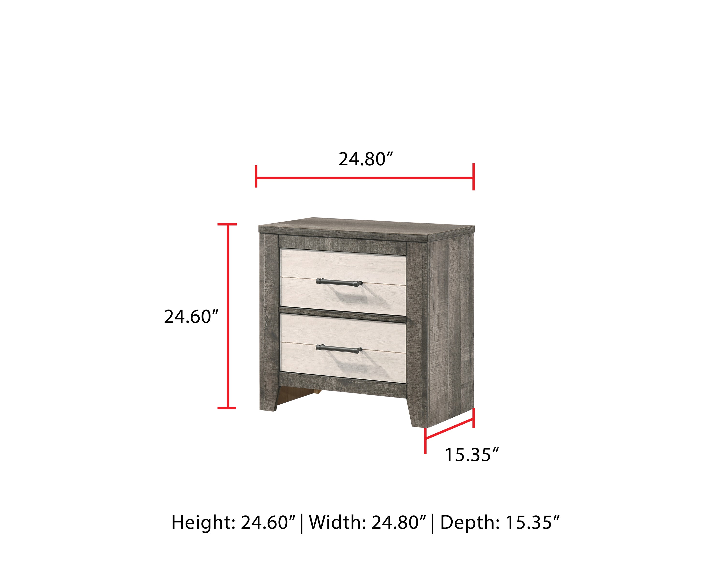 Rhett Brown/Cream LED Bookcase Platform Bedroom Set