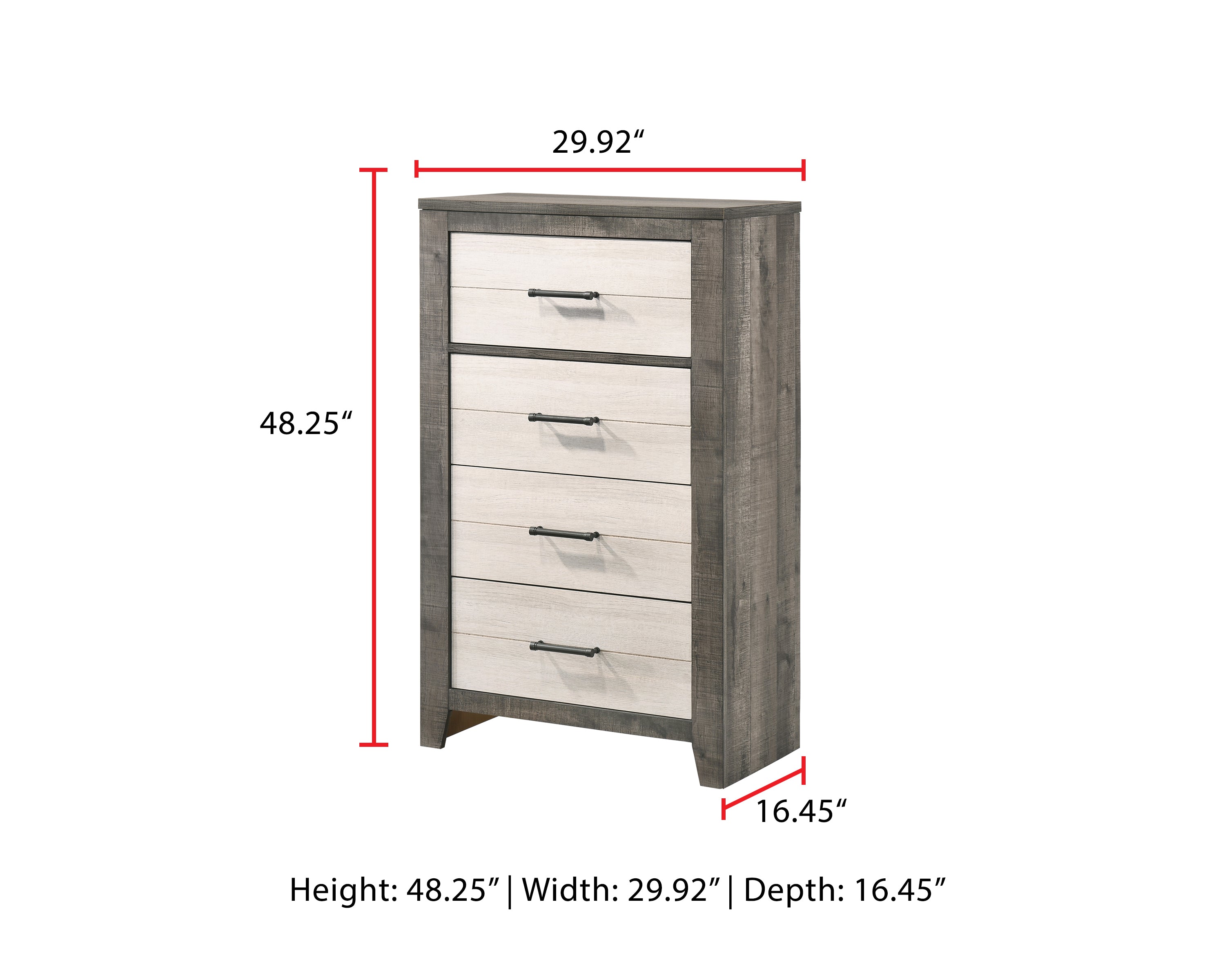 Rhett Brown/Cream LED Bookcase Platform Bedroom Set