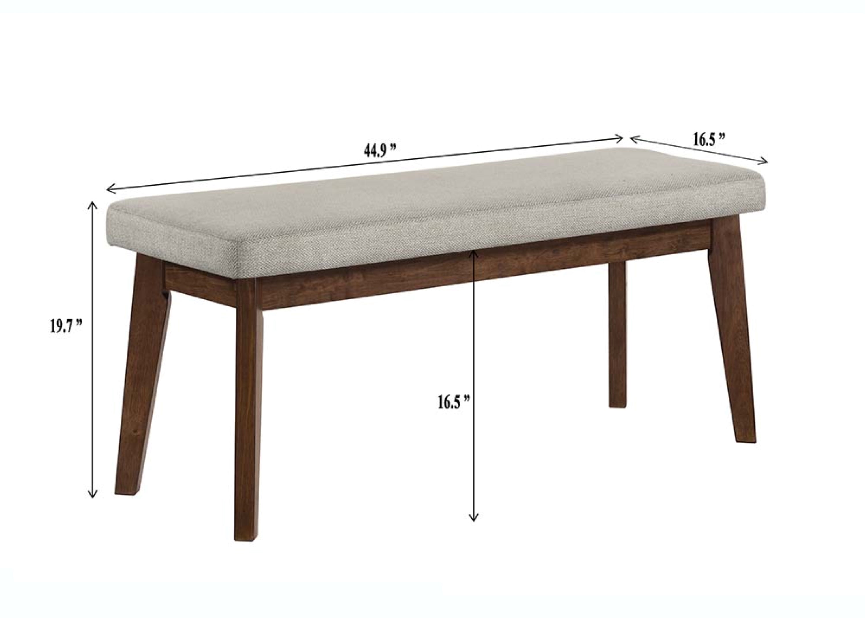 Salerno Beige/Brown Dining Bench