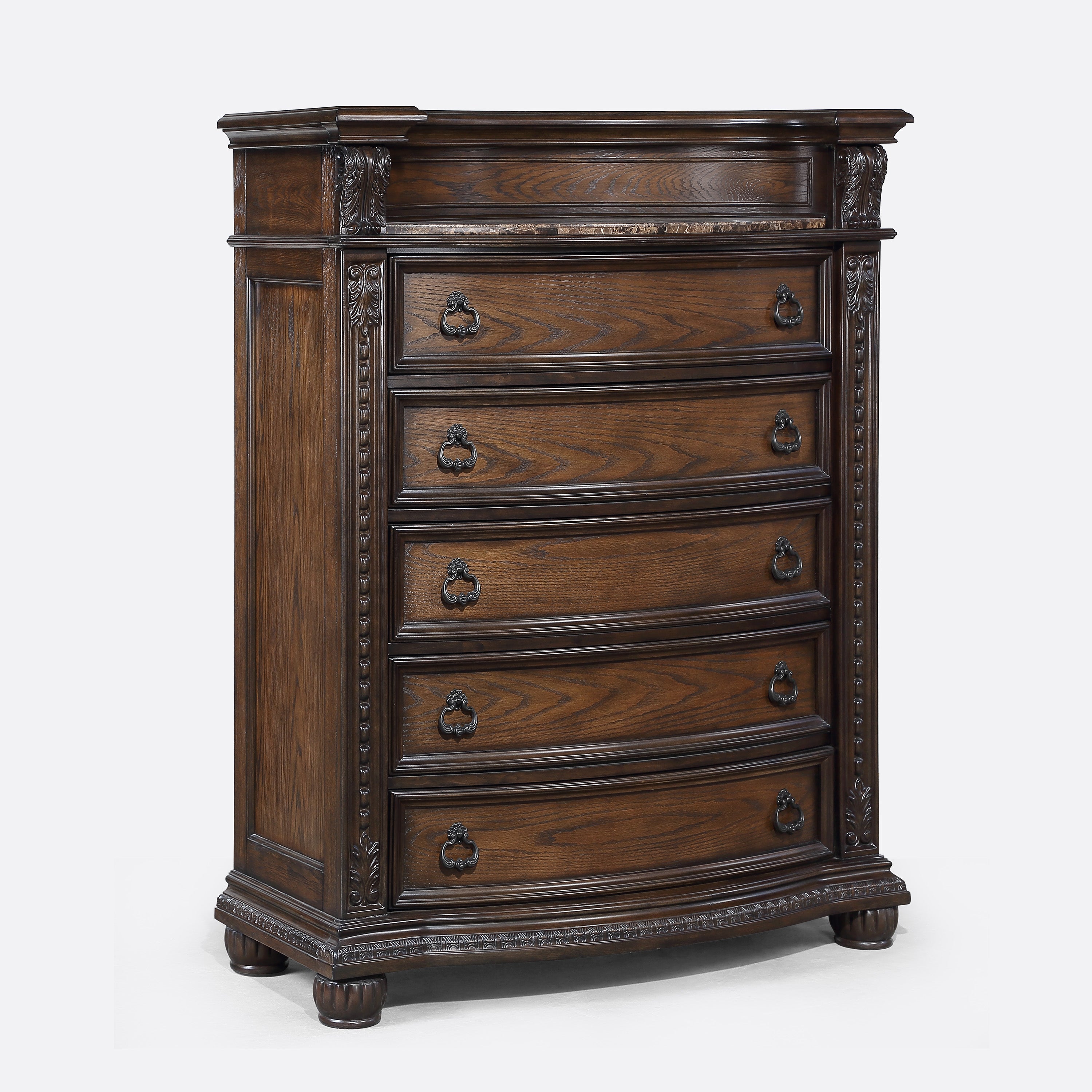 Stanley Coffee Brown Upholstered Sleigh Bedroom Set