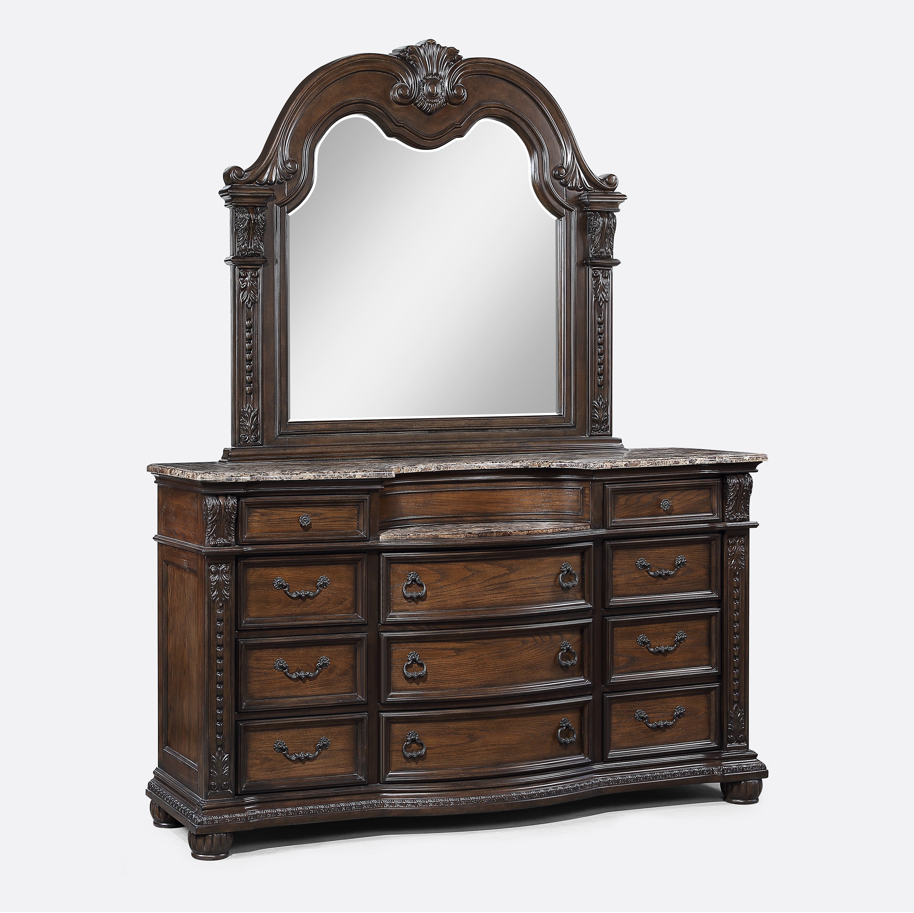 Stanley Coffee Brown Upholstered Sleigh Bedroom Set