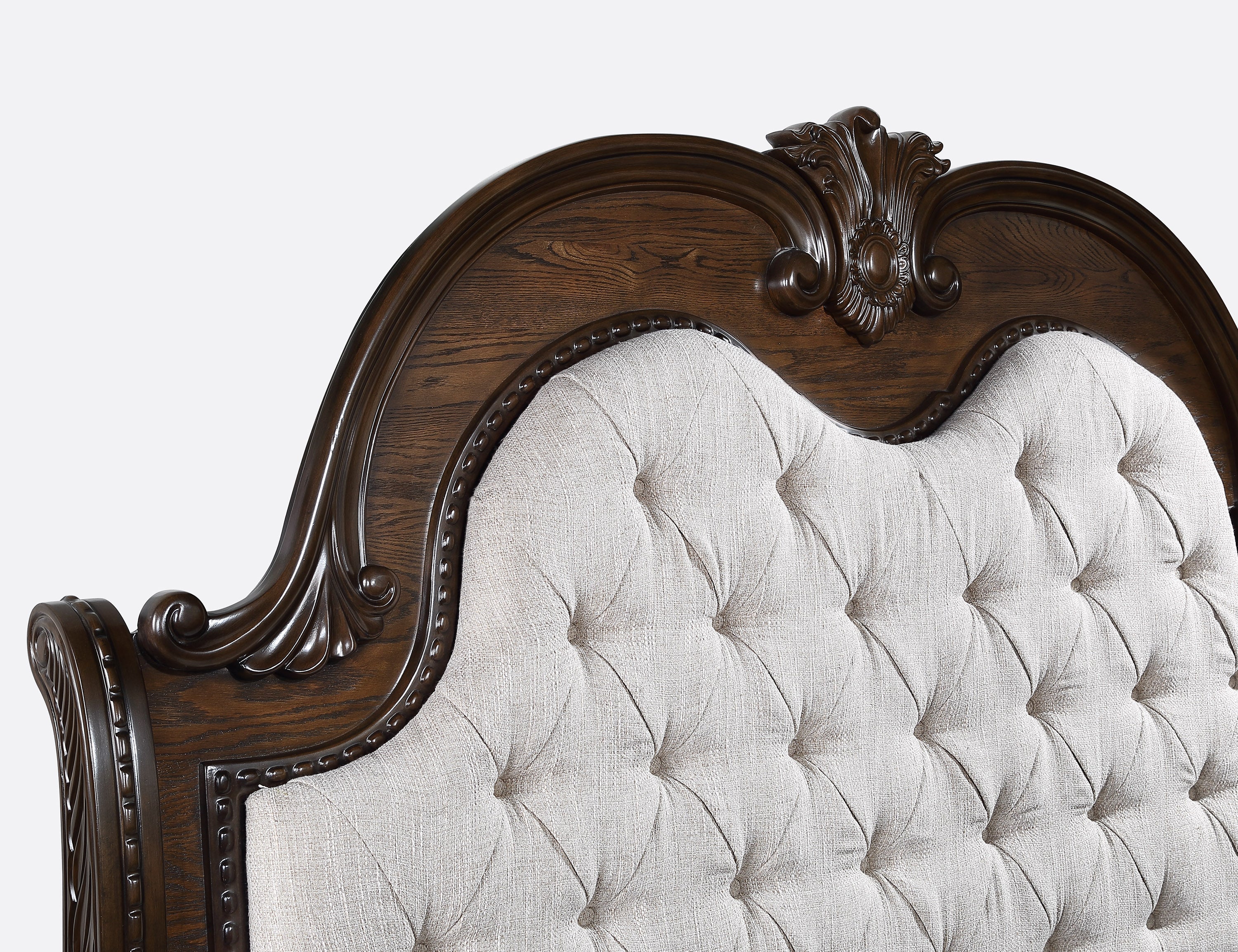 Stanley Coffee Brown King Upholstered Sleigh Bed