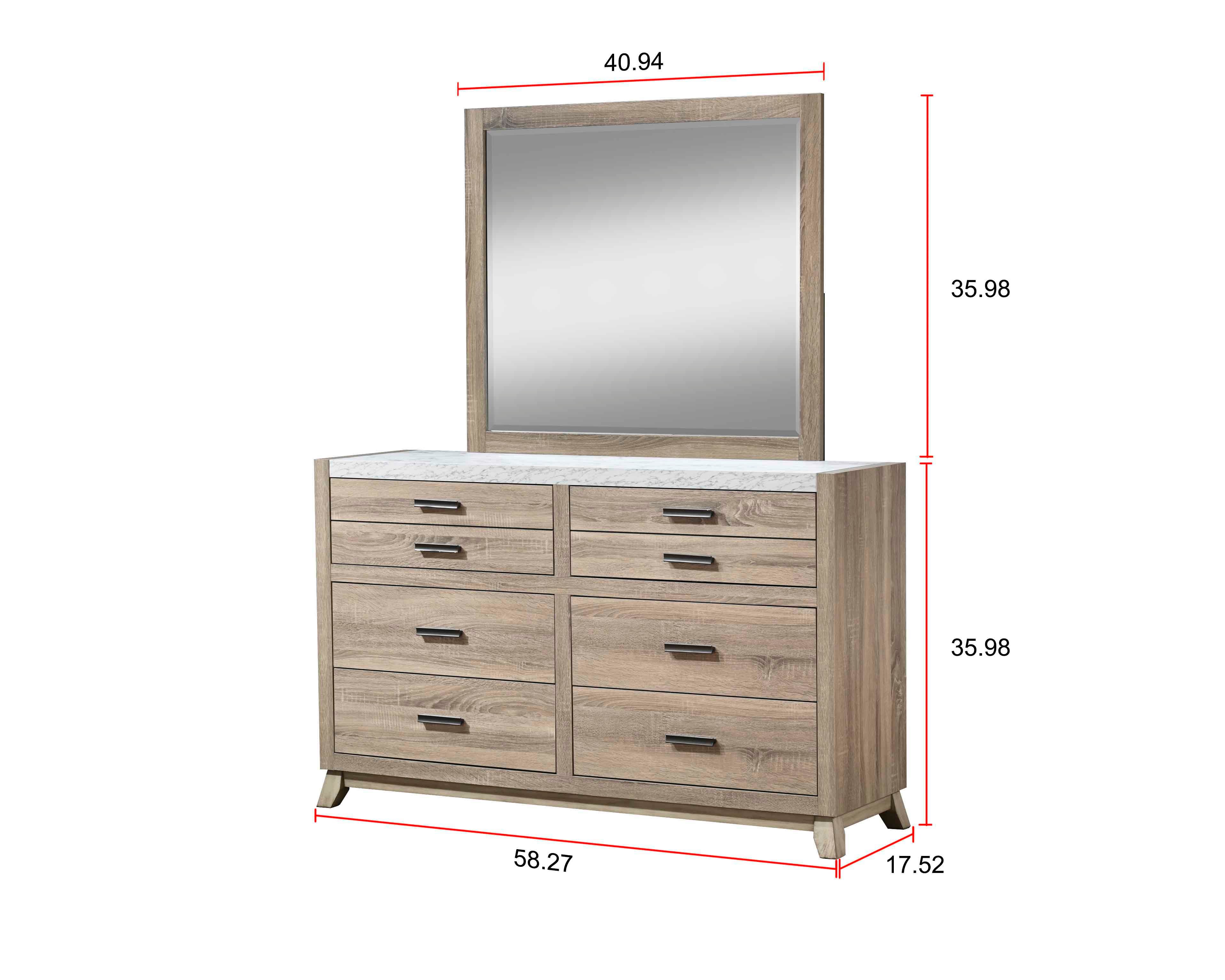 Tilston Natural Dresser Mirror (Mirror Only)