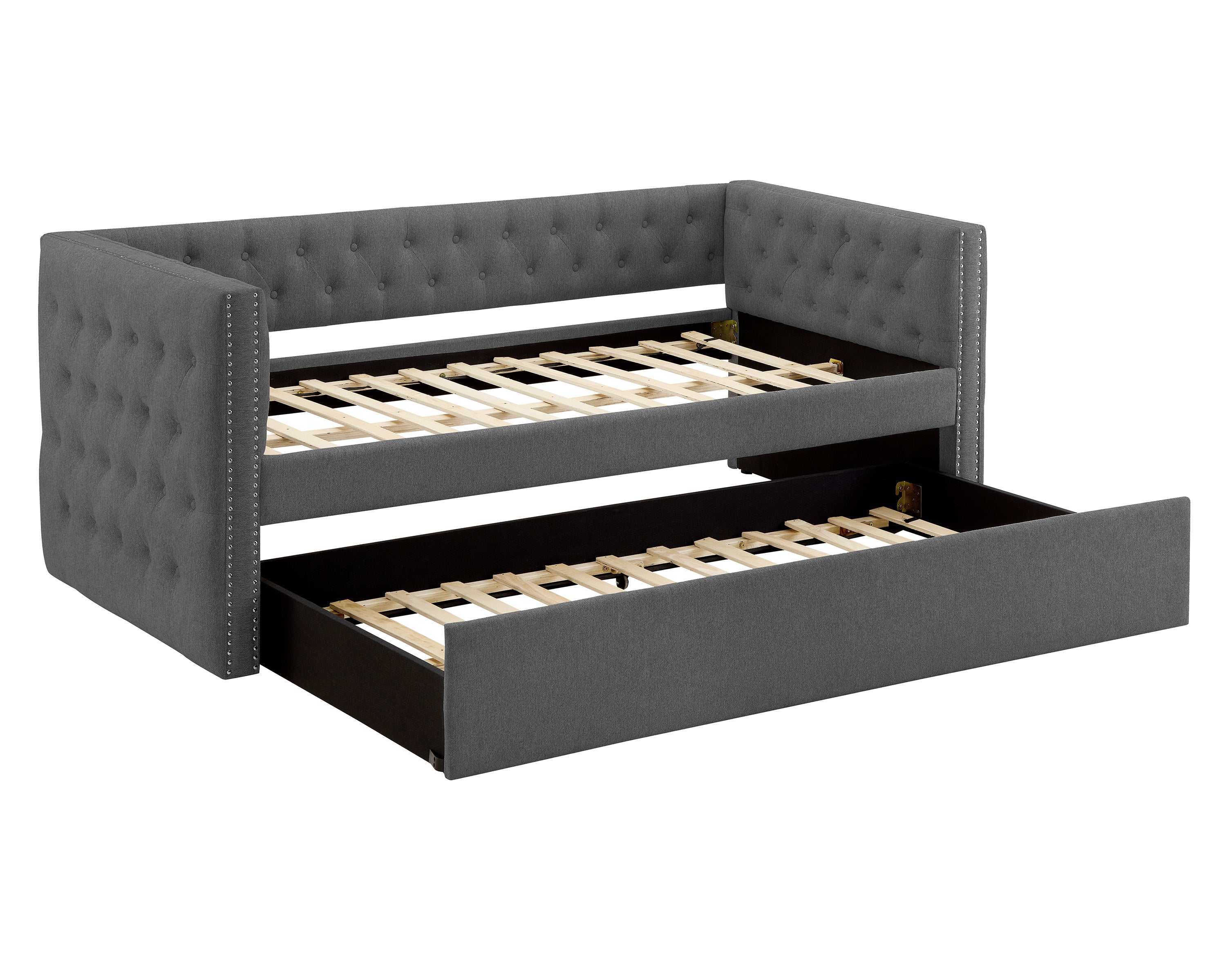Trina Gunmetal Gray Daybed with Trundle