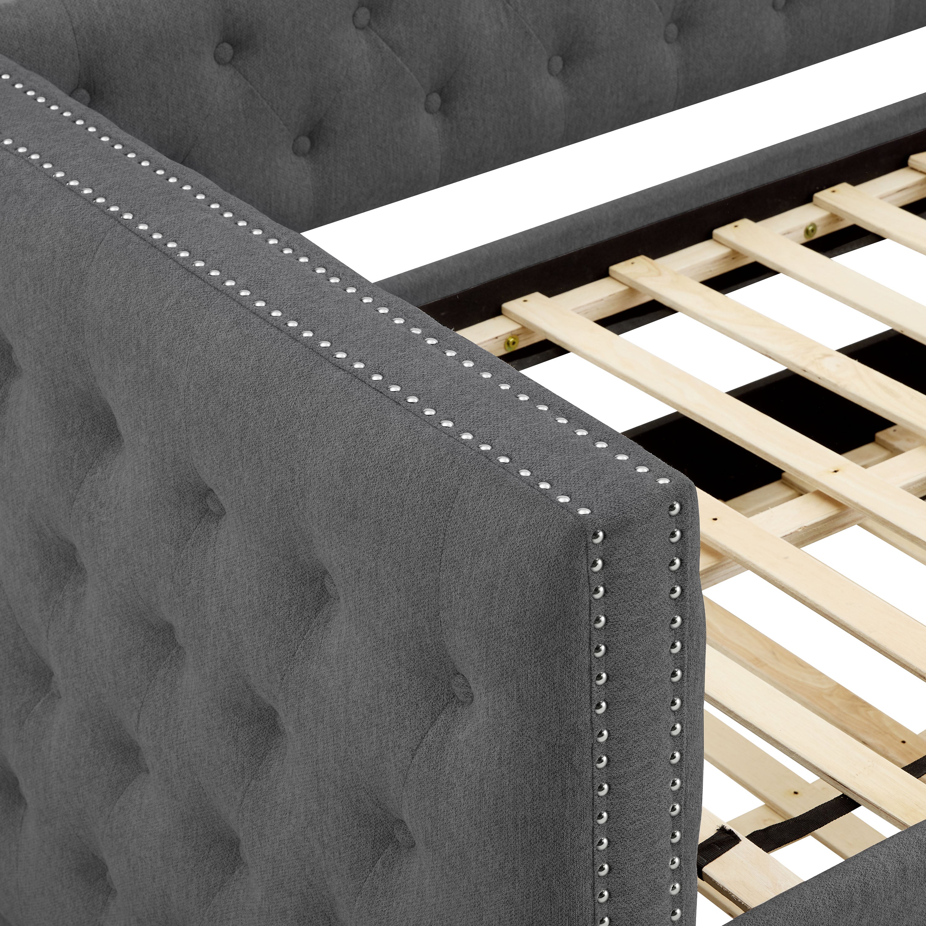 Trina Gunmetal Gray Daybed with Trundle