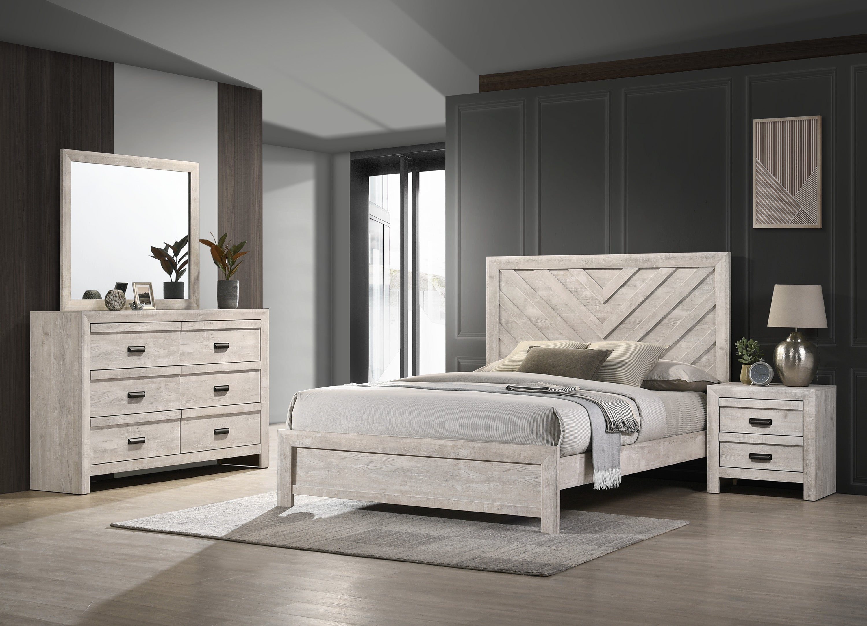 Valor Beige Panel Bedroom Set