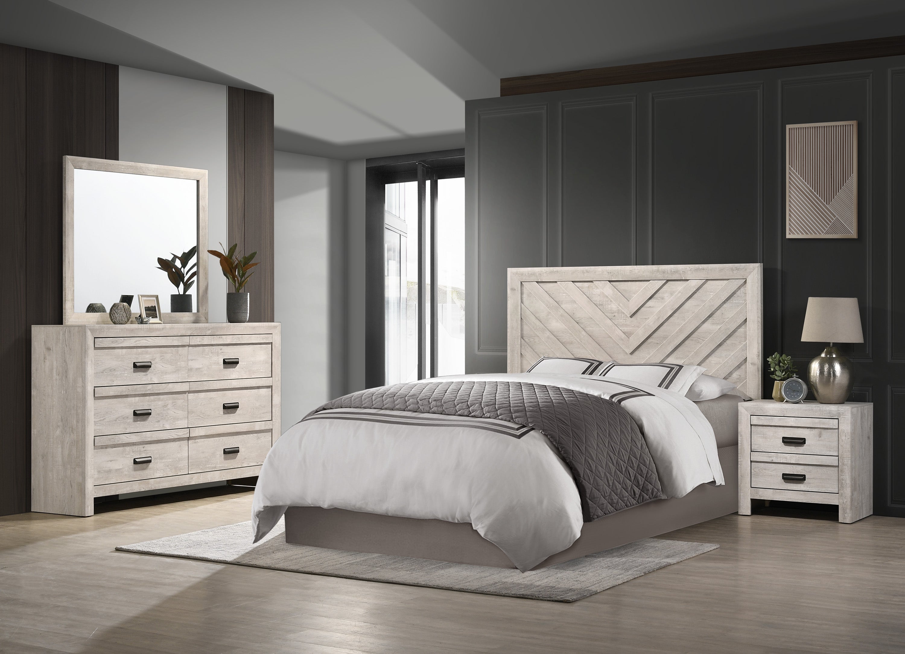 Valor Beige Panel Bedroom Set
