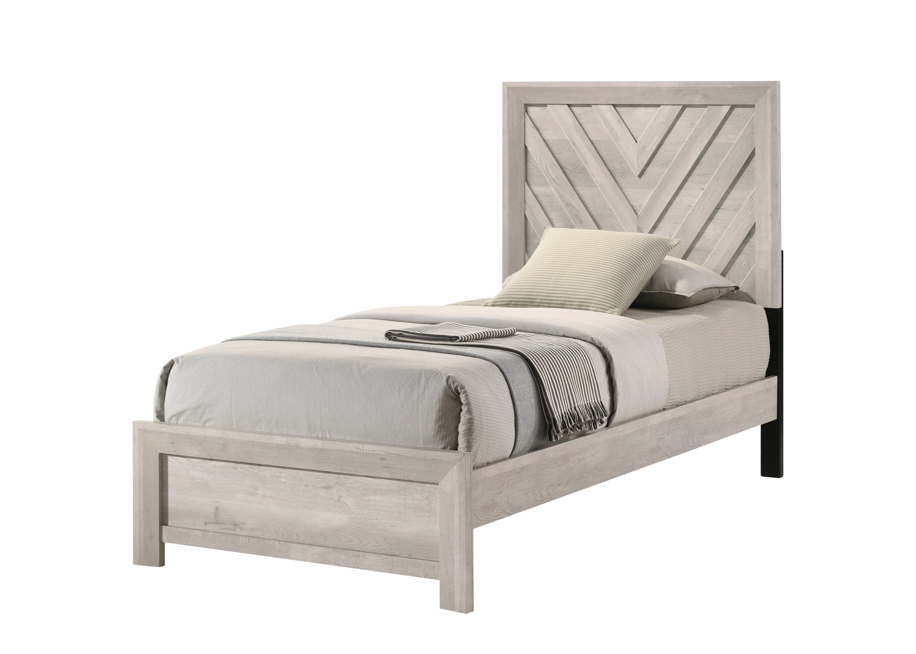 Valor Beige Twin Panel Bed