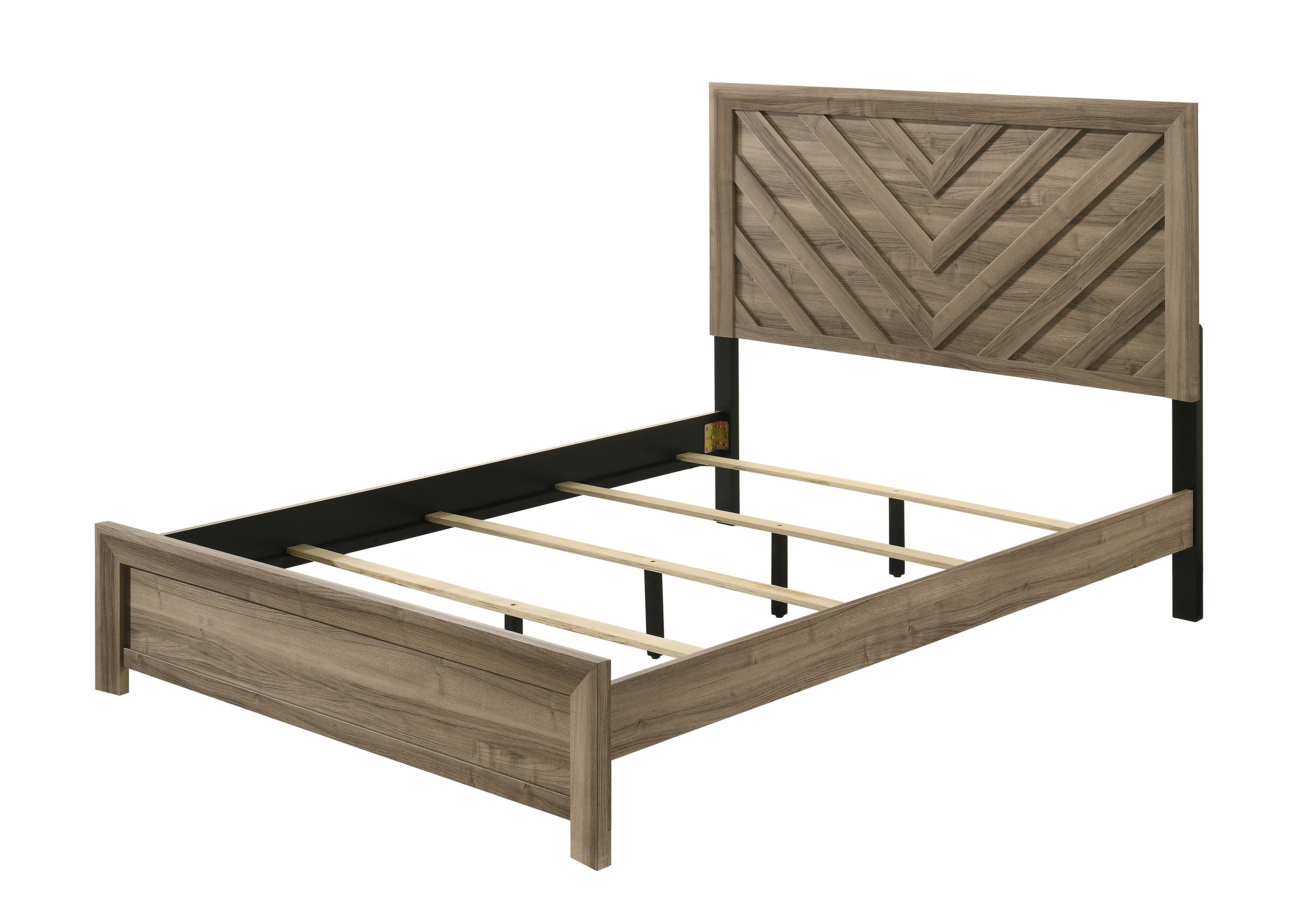 Valor Light Brown Full Panel Bed