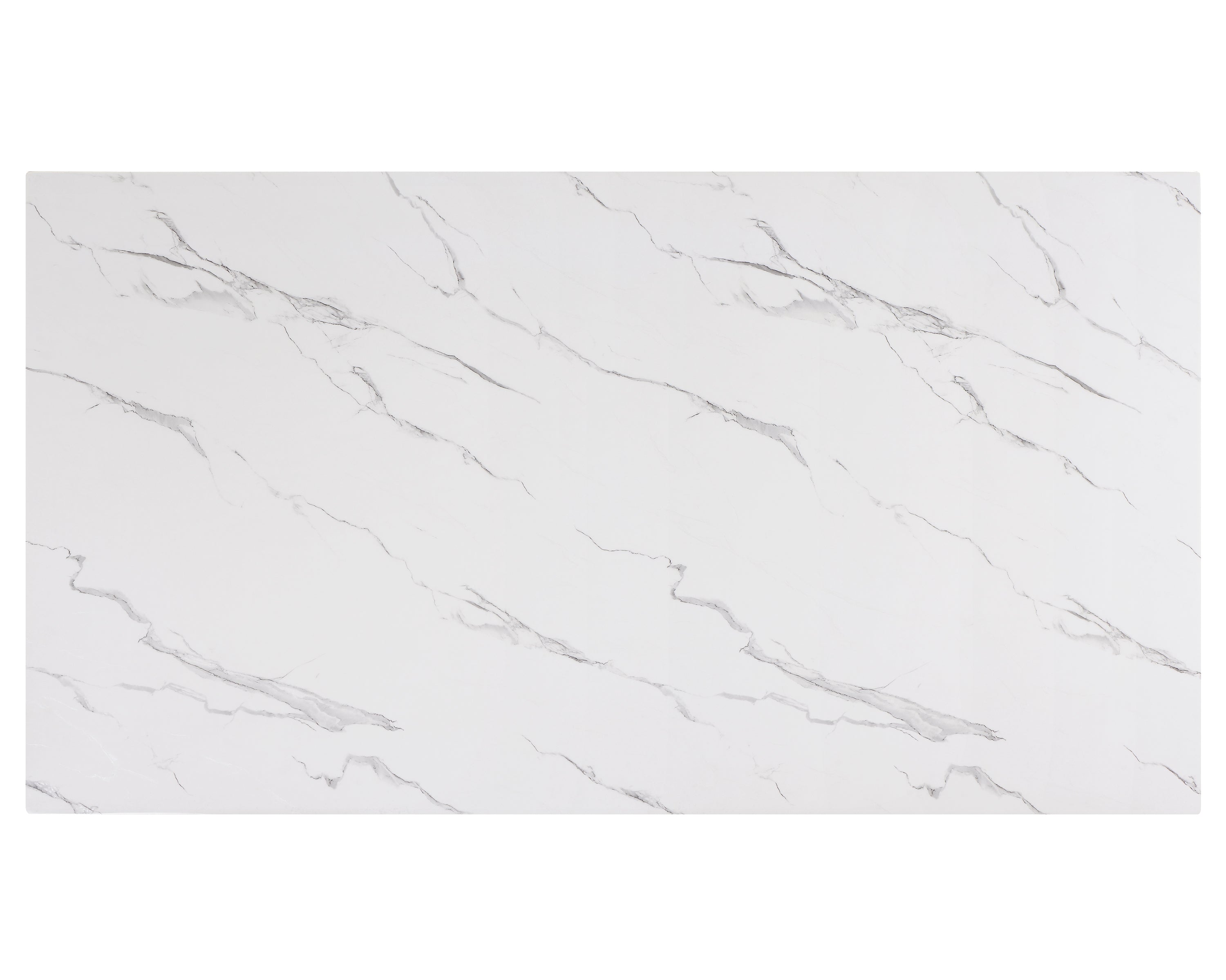 Vance White/Black Faux Marble Dining Table