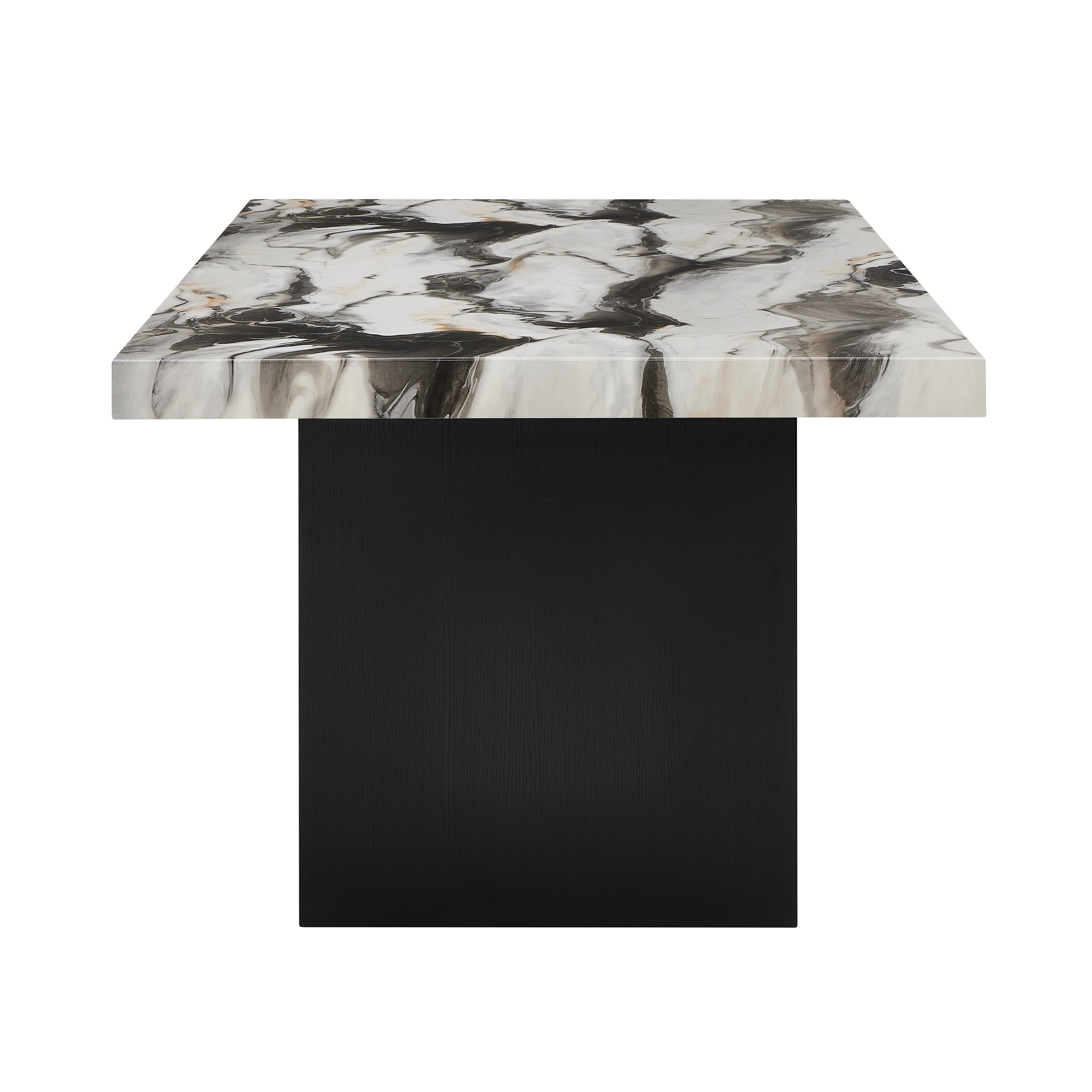 Vega Black Faux Marble Dining Table