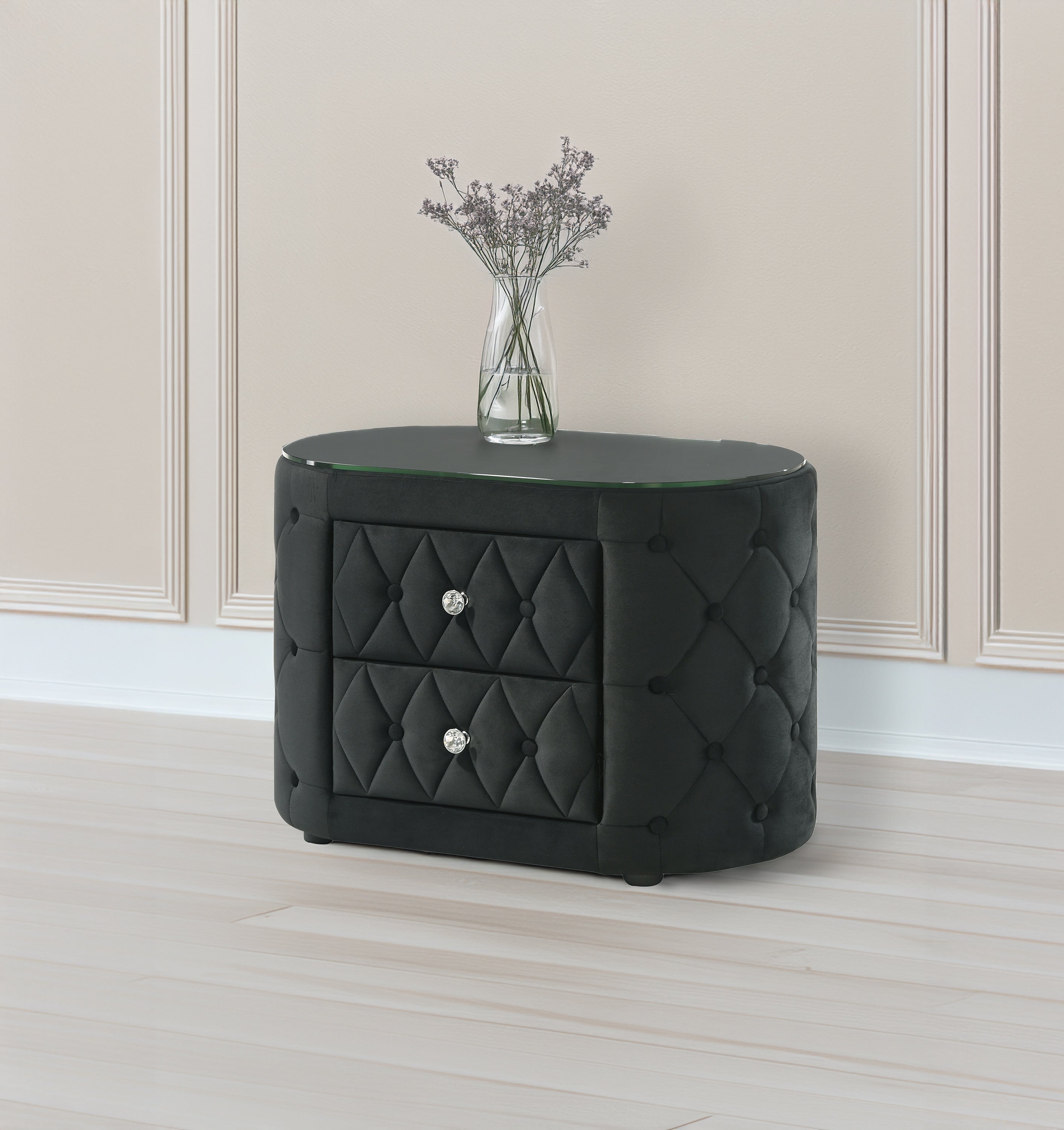 Voltare Black Nightstand