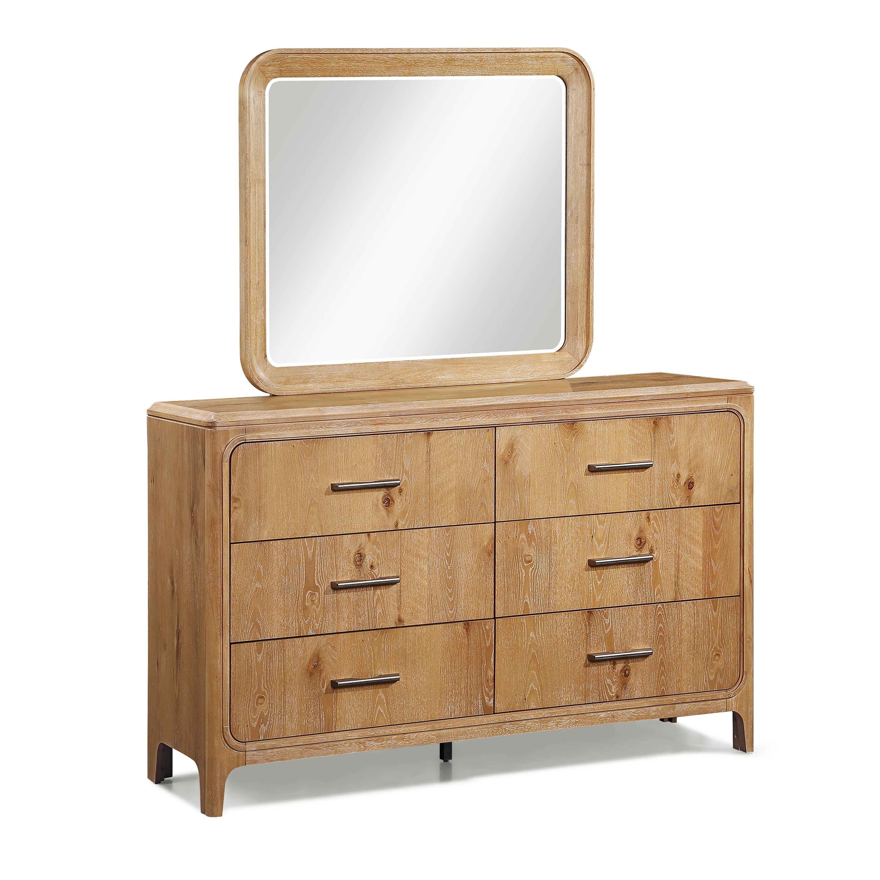 Westcott Cerused Natural Bedroom Mirror (Mirror Only)