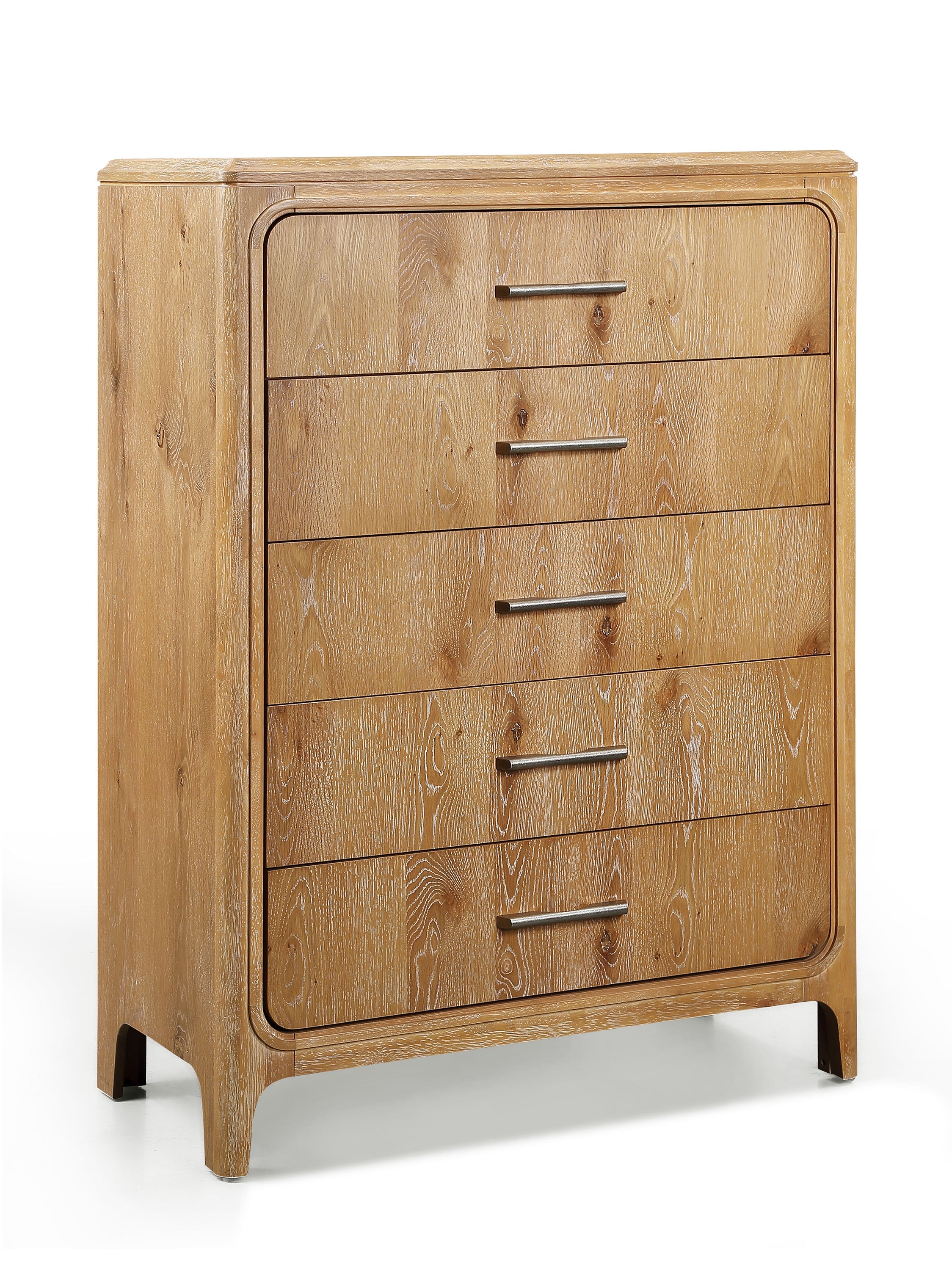 Westcott Cerused Natural Upholstered Panel Bedroom Set