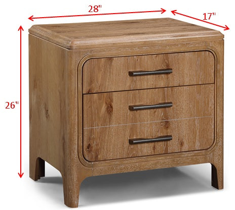 Westcott Cerused Natural Upholstered Panel Bedroom Set