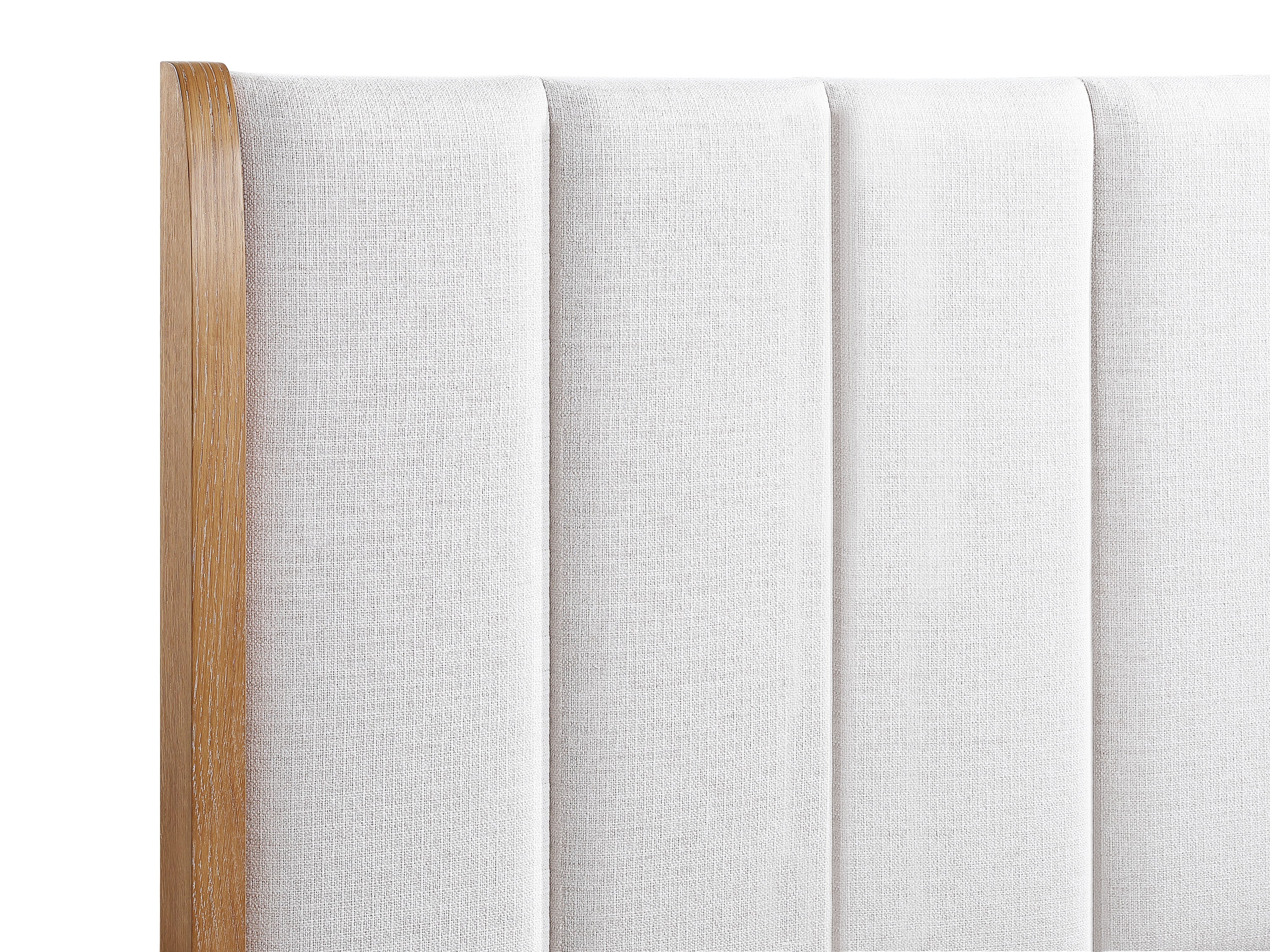 Westcott Cerused Natural King Upholstered Panel Bed