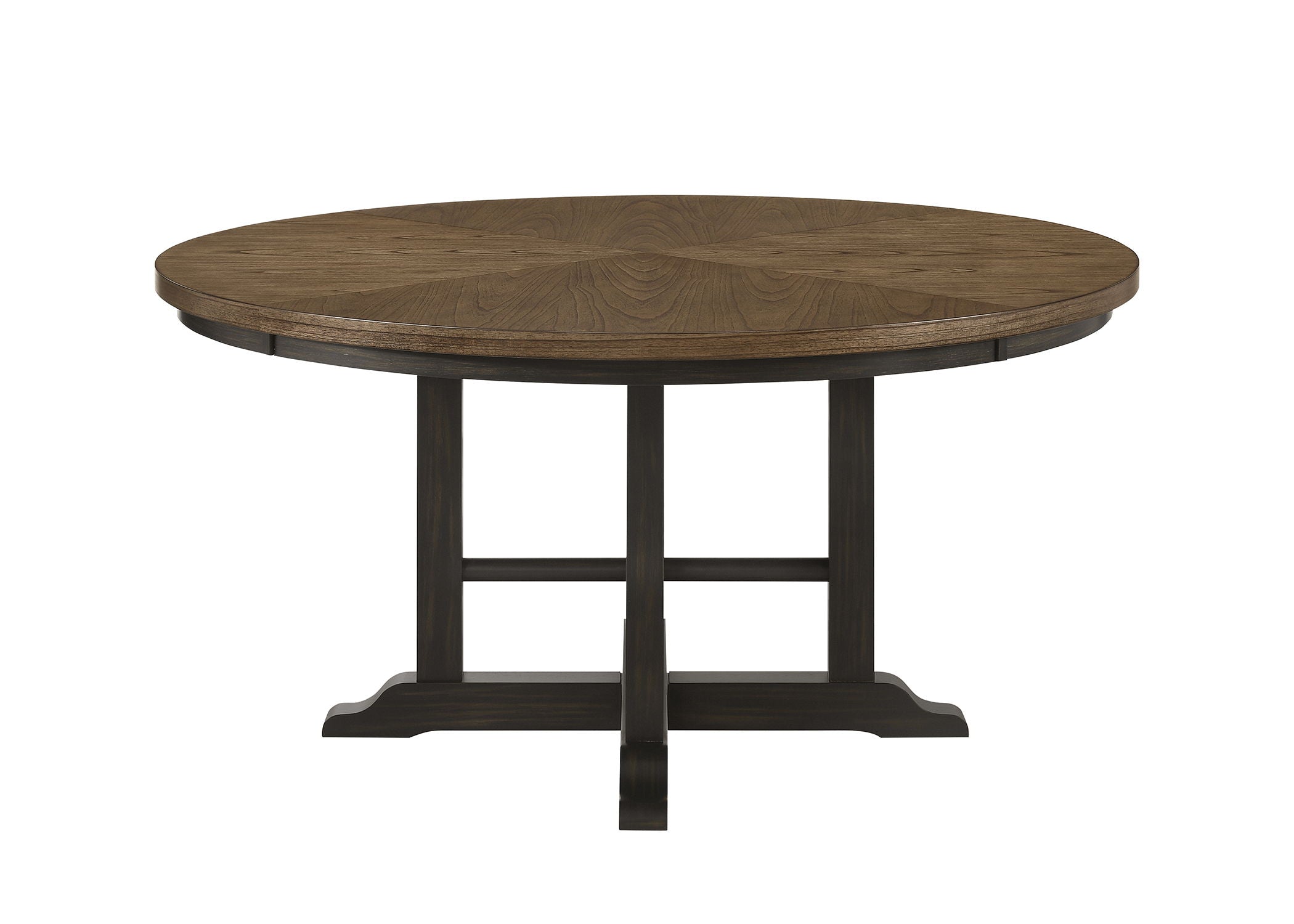 Hilara - Round Dining Table - Charcoal / Nutmeg