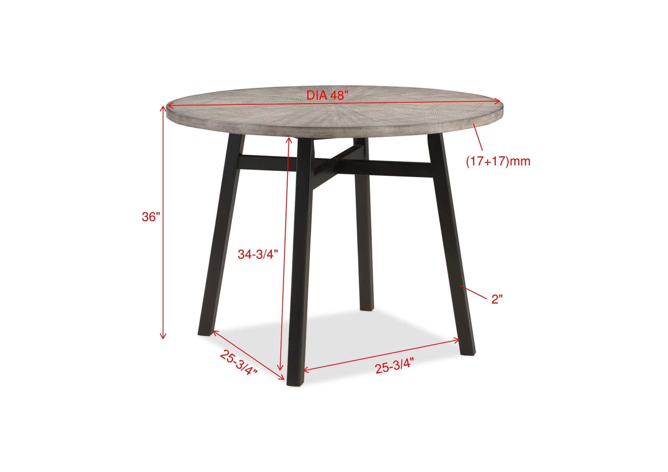 Mathis - Counter Height Table - Black / Gray